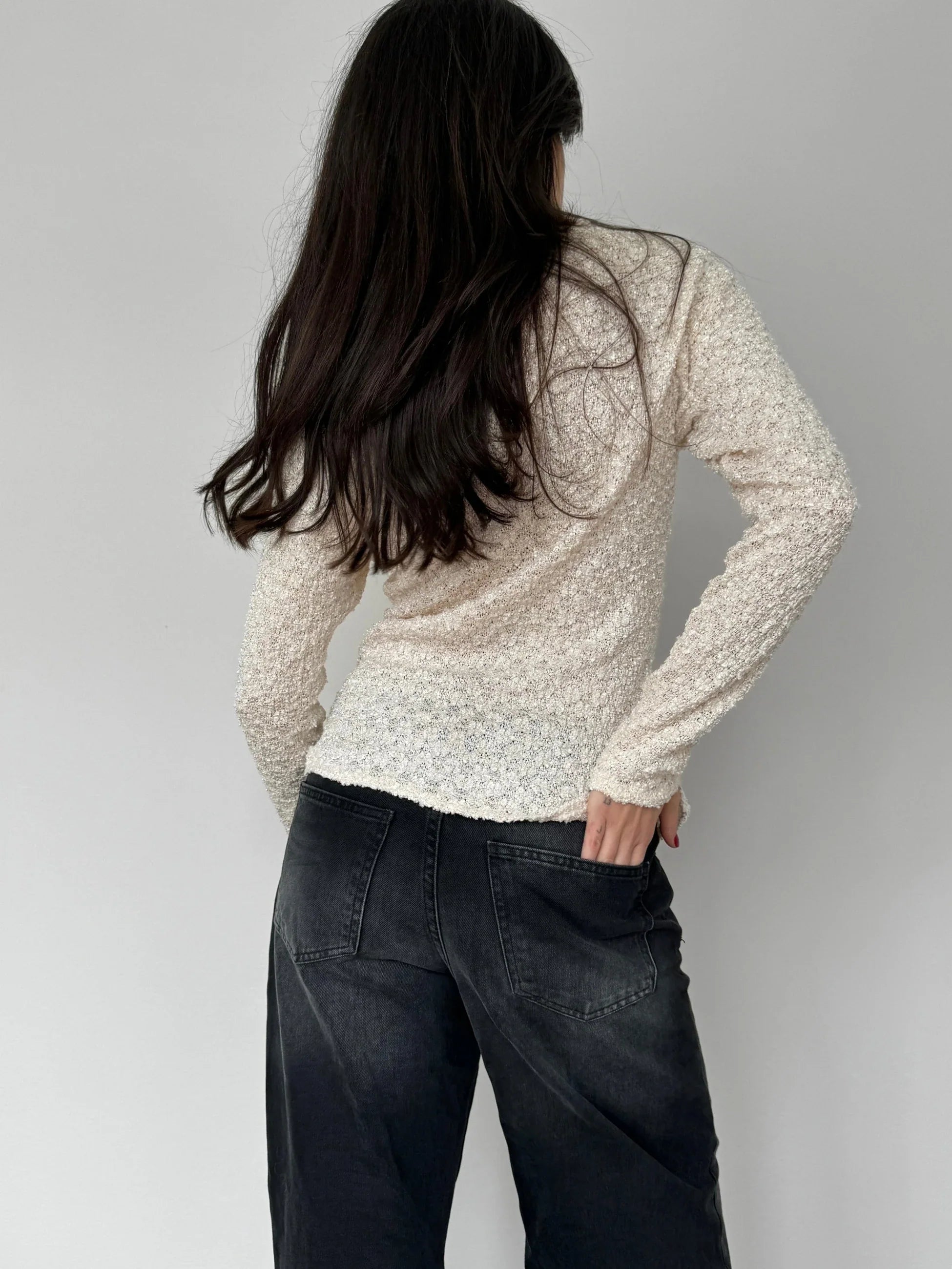 Cream Knit Shirt