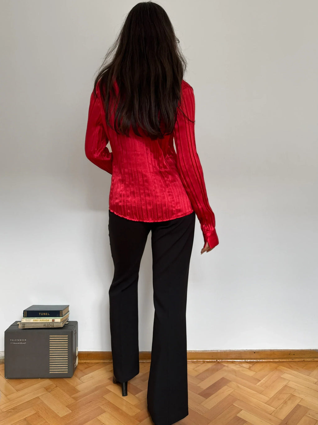 Red Satin Shirt