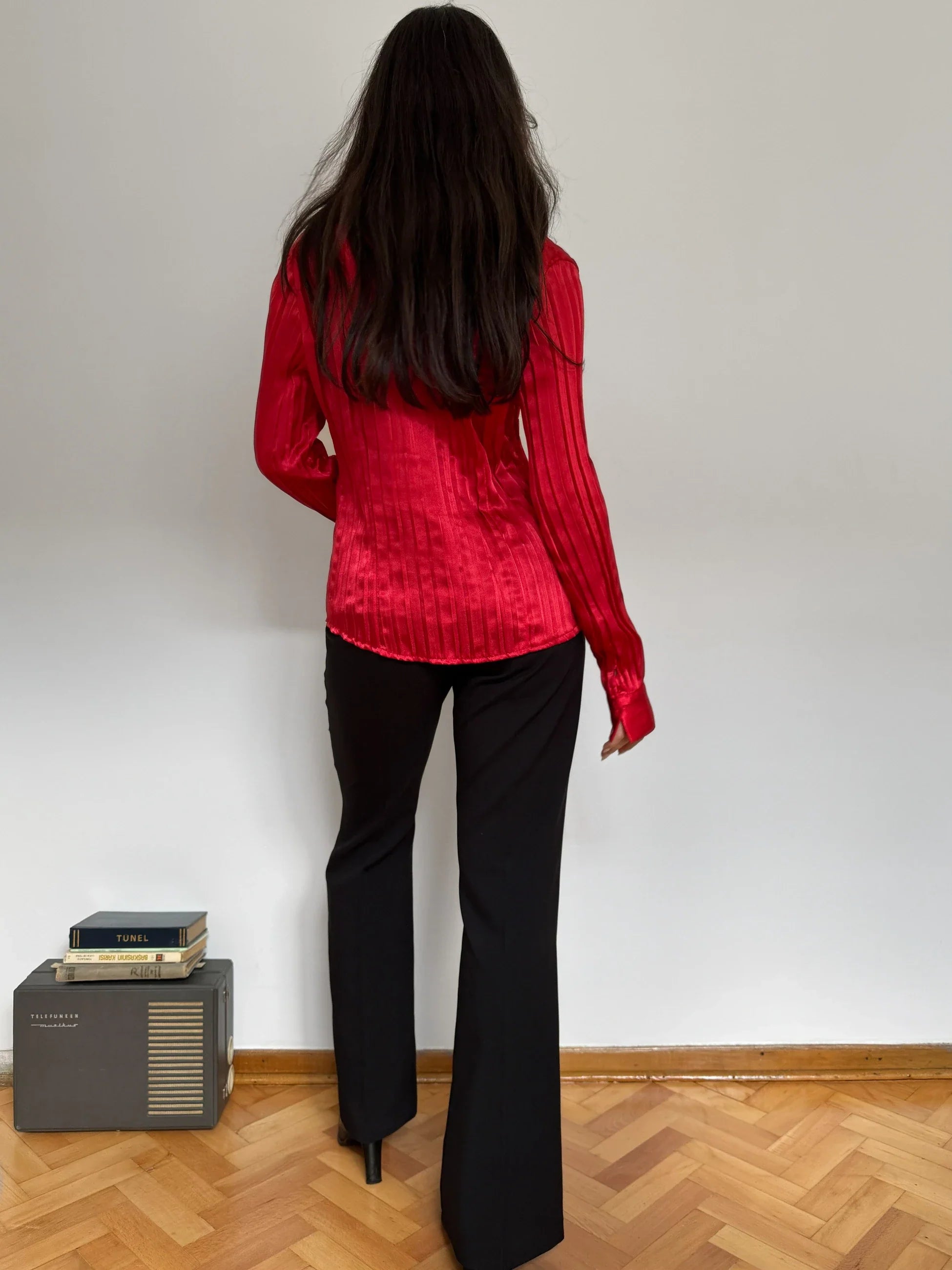 Red Satin Shirt
