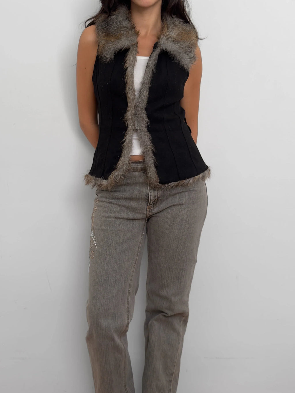 Fur-Trimmed Vest
