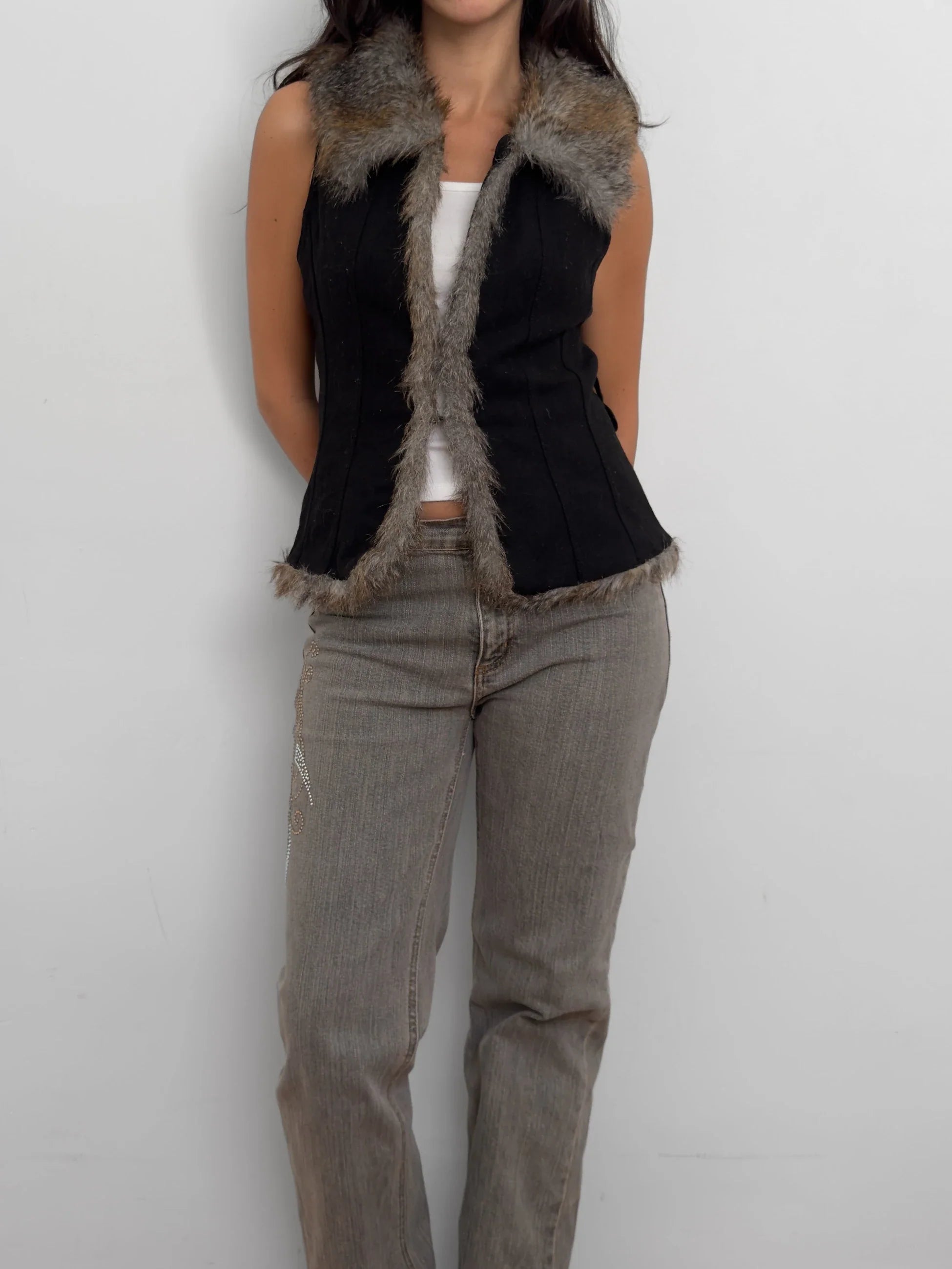Fur-Trimmed Vest