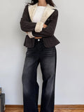 Fur-Trimmed Denim Jacket