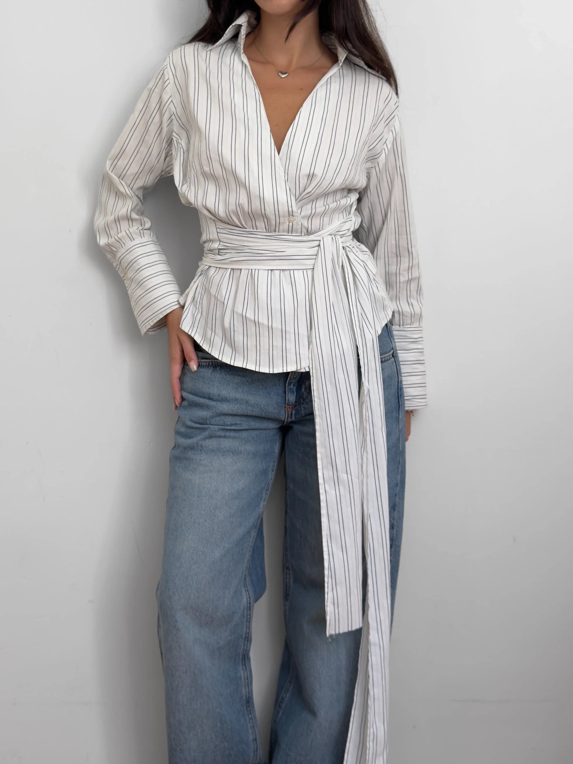 Belted-Waist Shirt