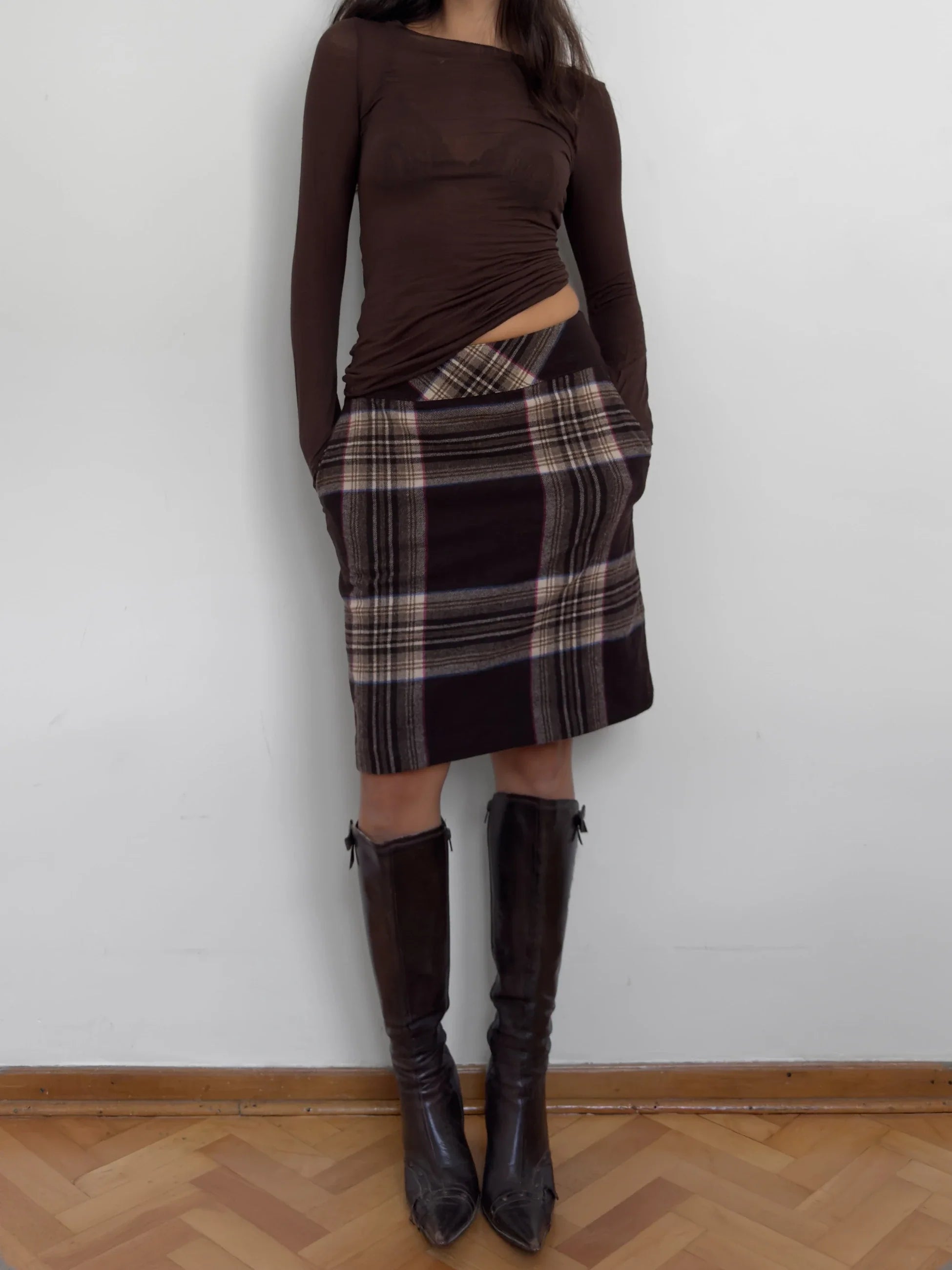 Brown Wool Skirt