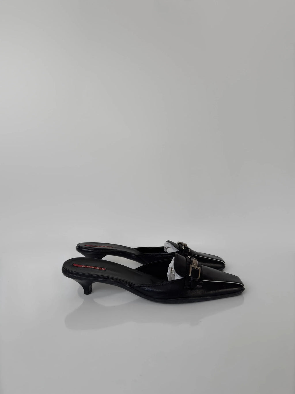 Prada Rubber-Sole Leather Mules