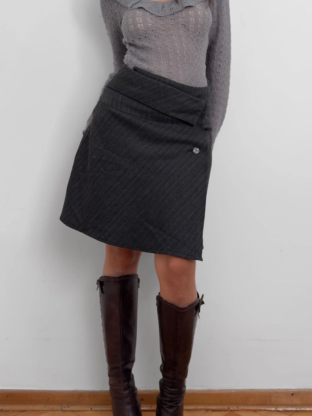Grey Wool Skirt