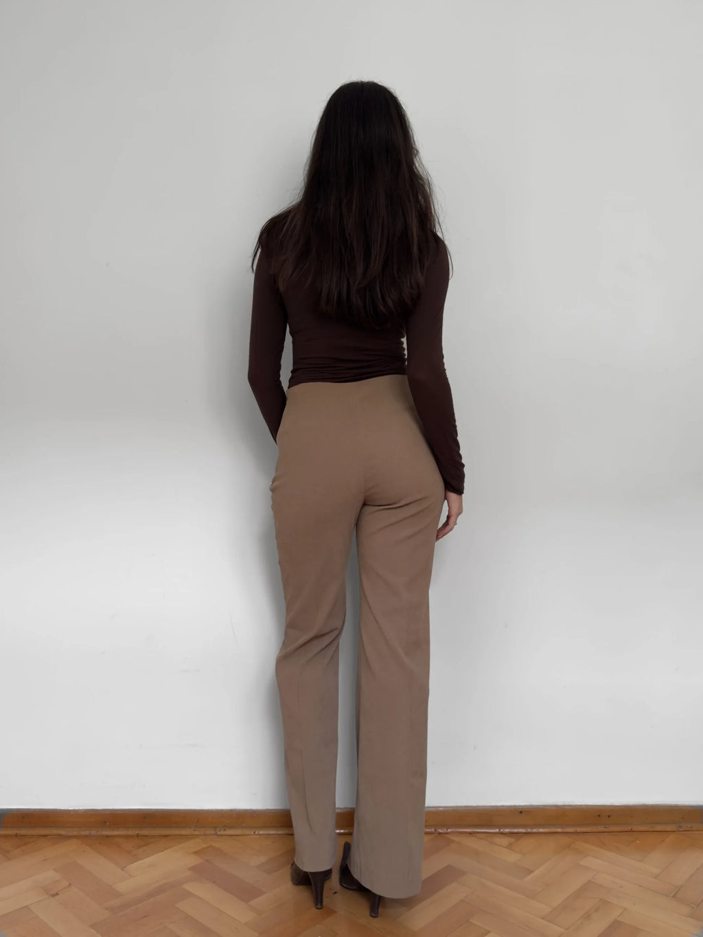 Suede-Look Trousers