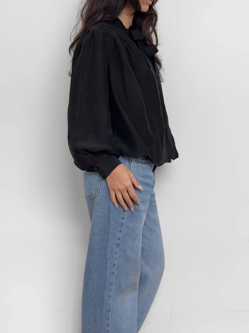 Black Silk Shirt