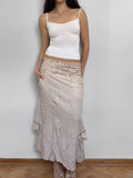 Beige Linen Skirt