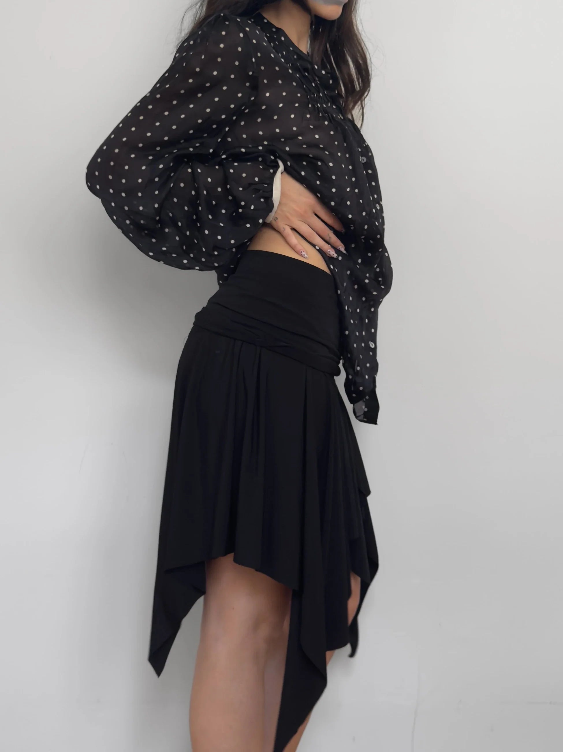 Polka Dot Silk Shirt