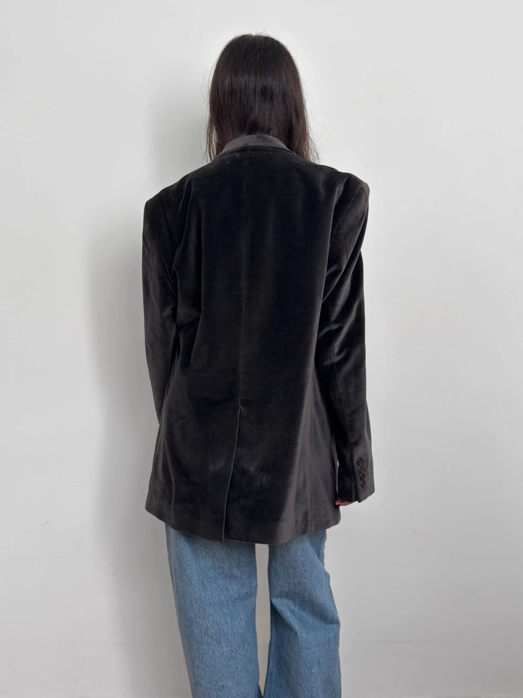 Anthracite Velvet Blazer