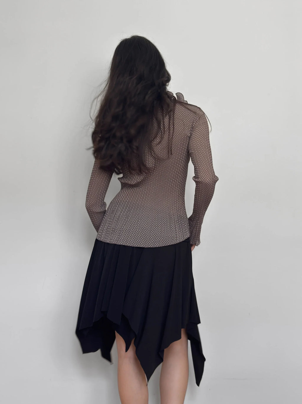 Polka Dot Ruffled Shirt