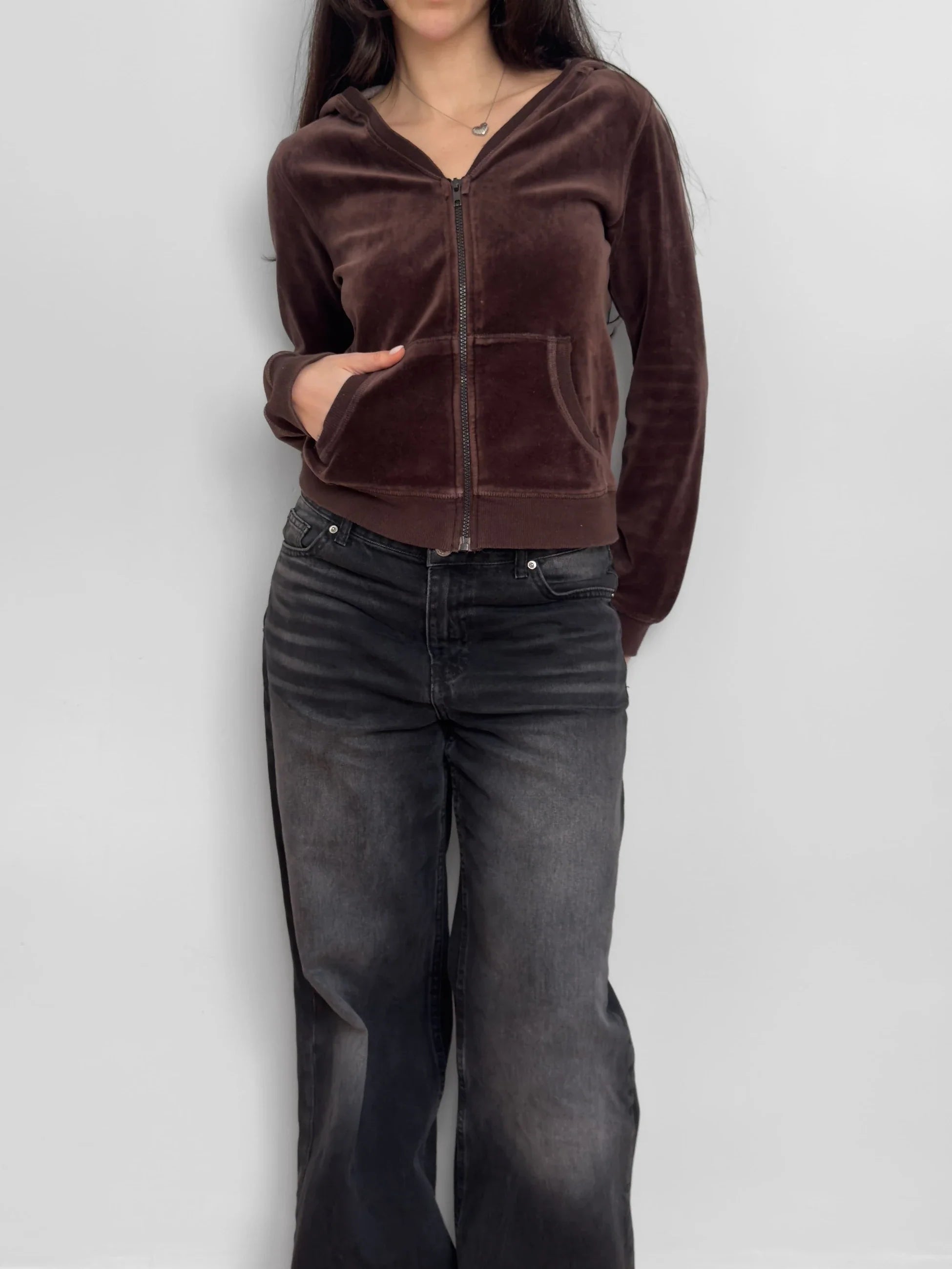 Brown Velvet Cardigan