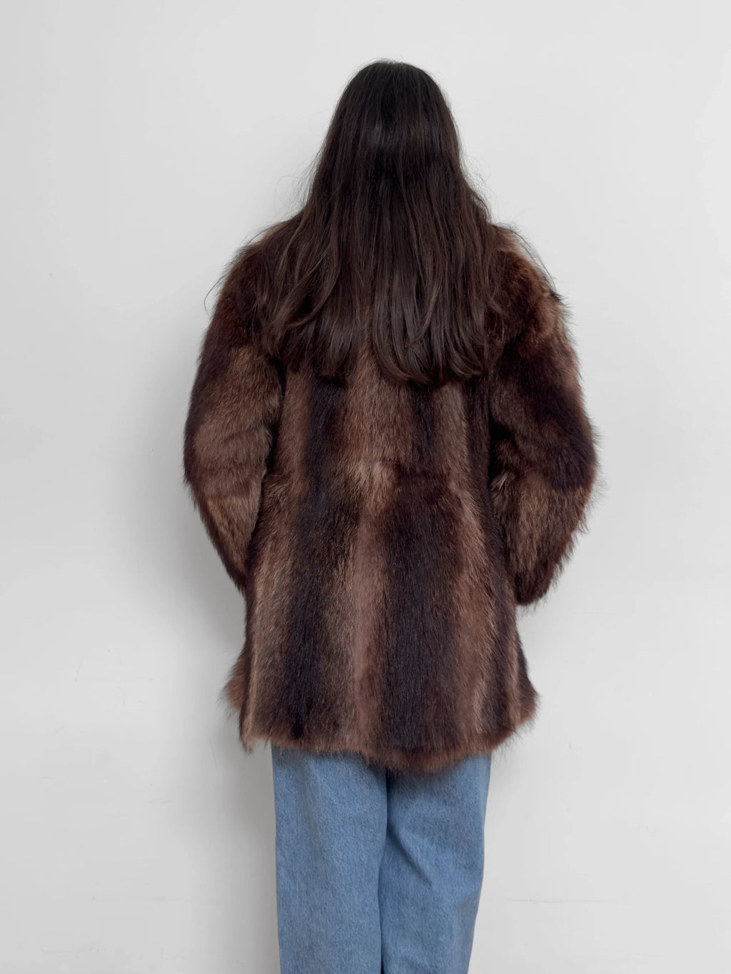 Brown Midi Fur Coat