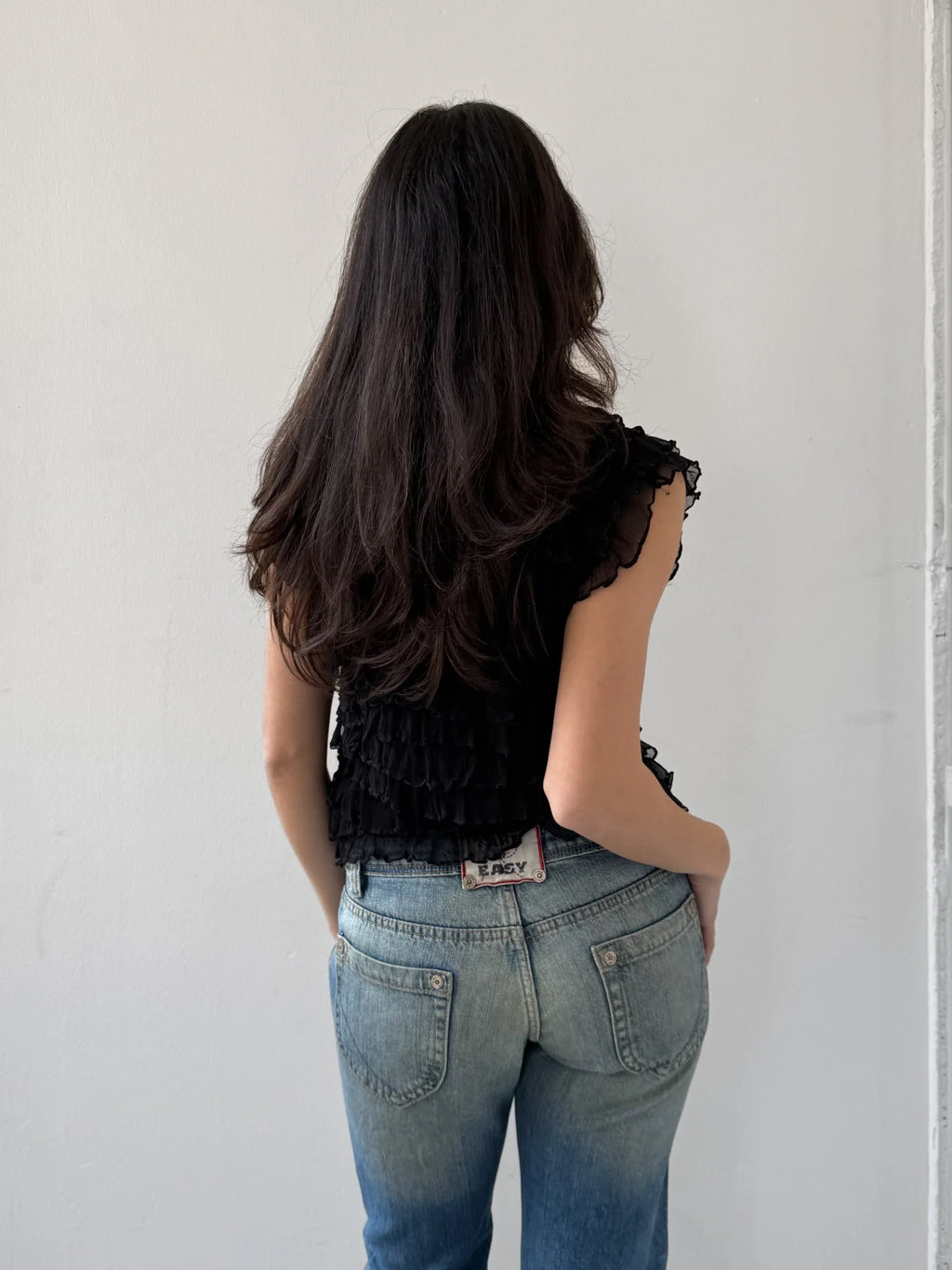 Ruffled Silk Blouse