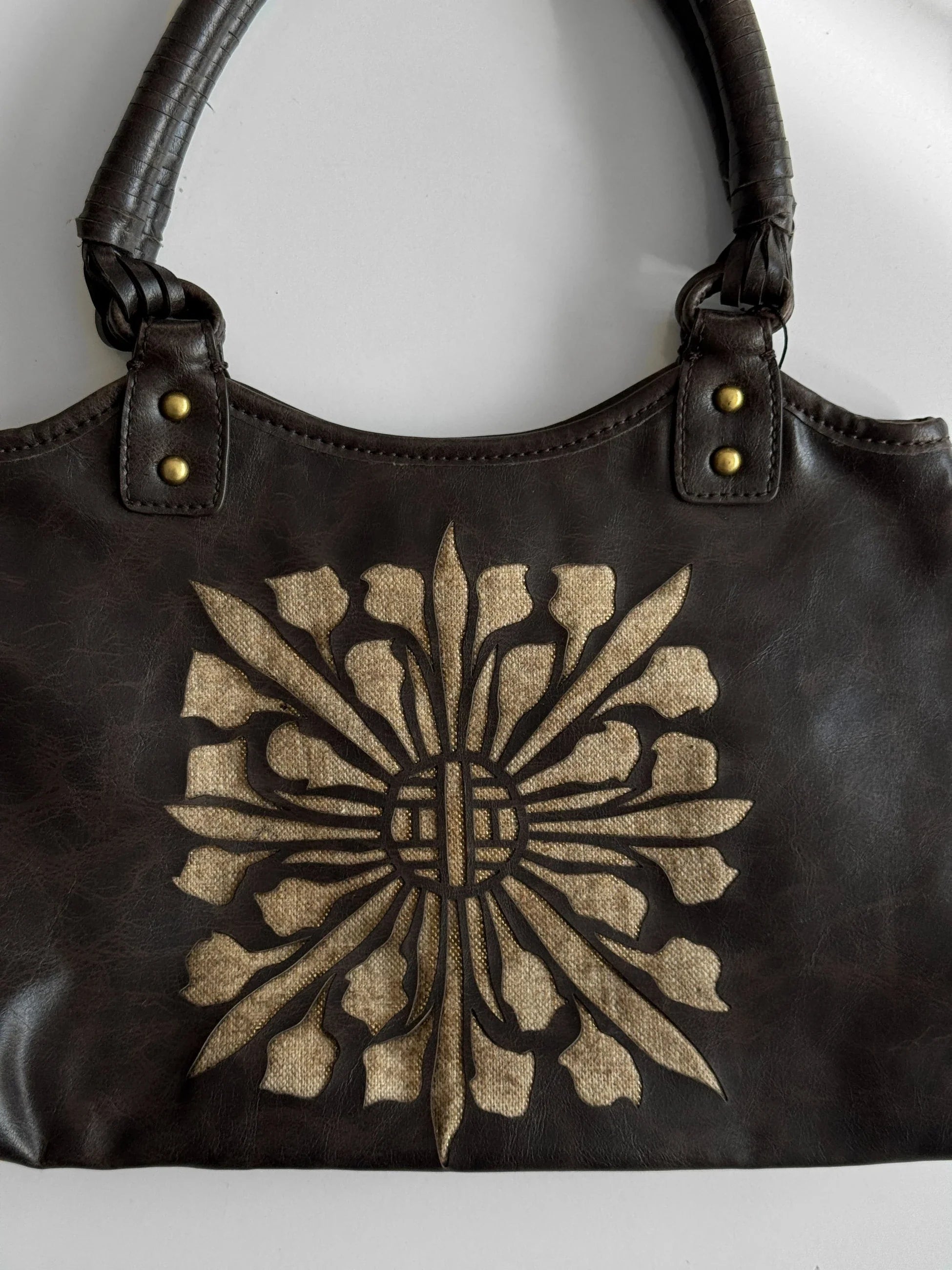 Brown Leather Clutch Bag