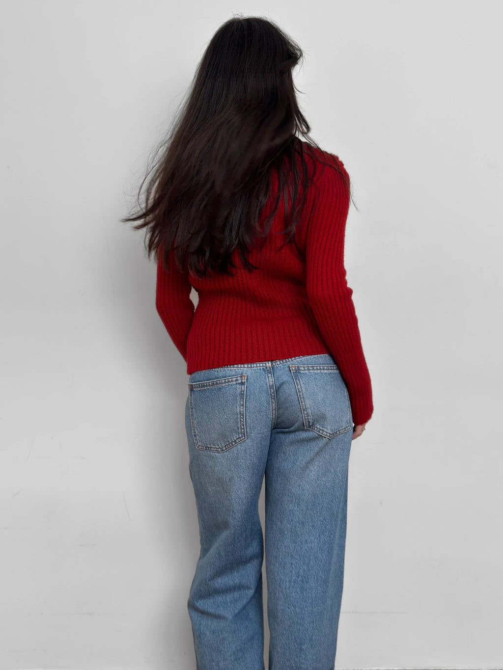 Red Wool Cardigan