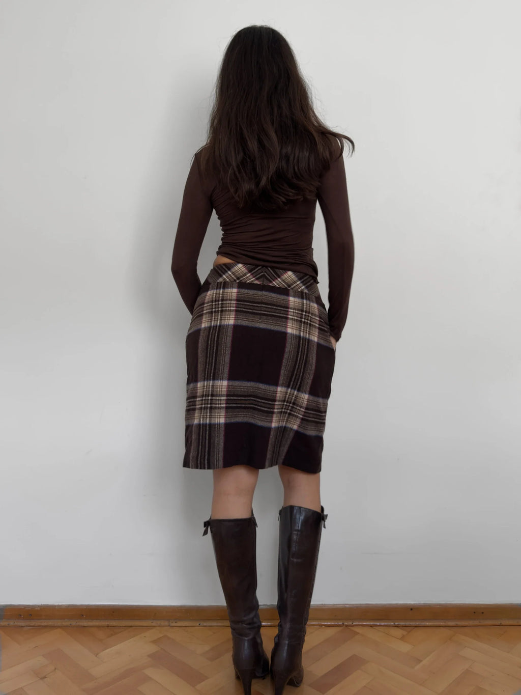 Brown Wool Skirt