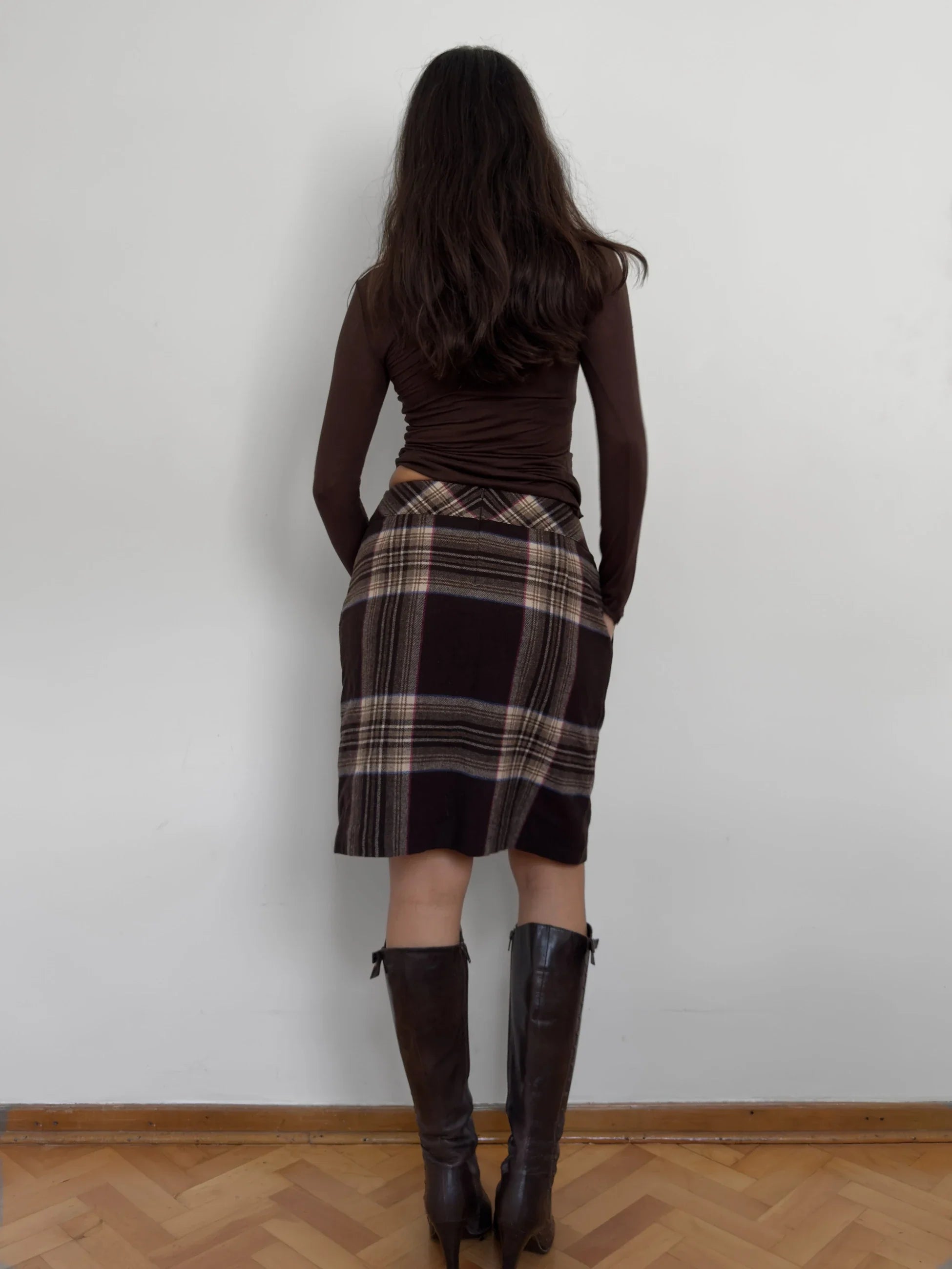 Brown Wool Skirt