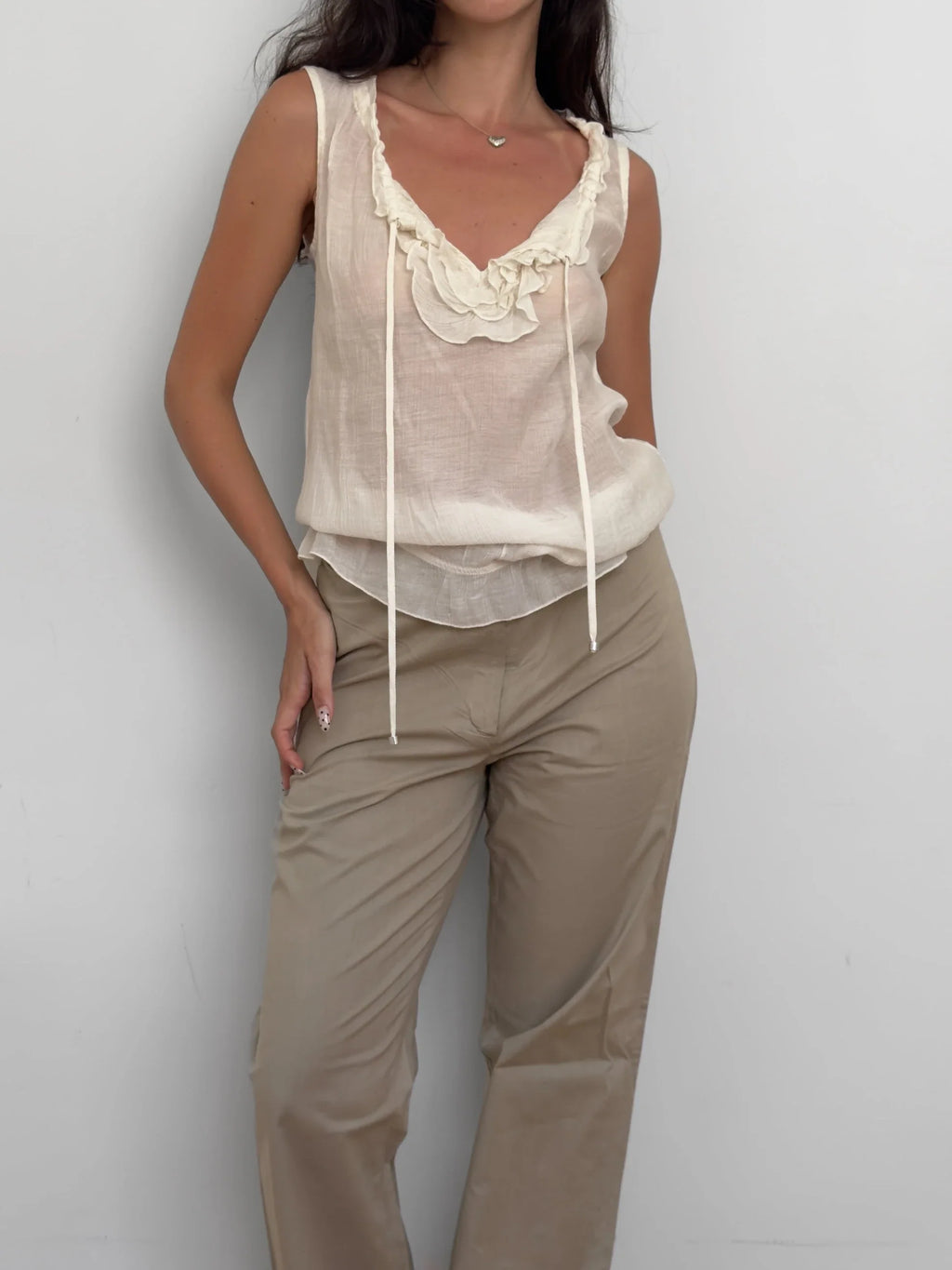 Ecru Silk Blouse