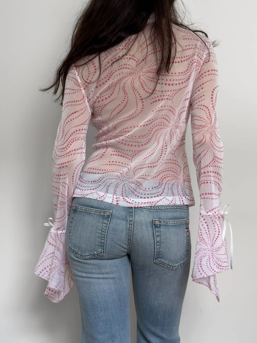 Ruffled Tulle Blouse