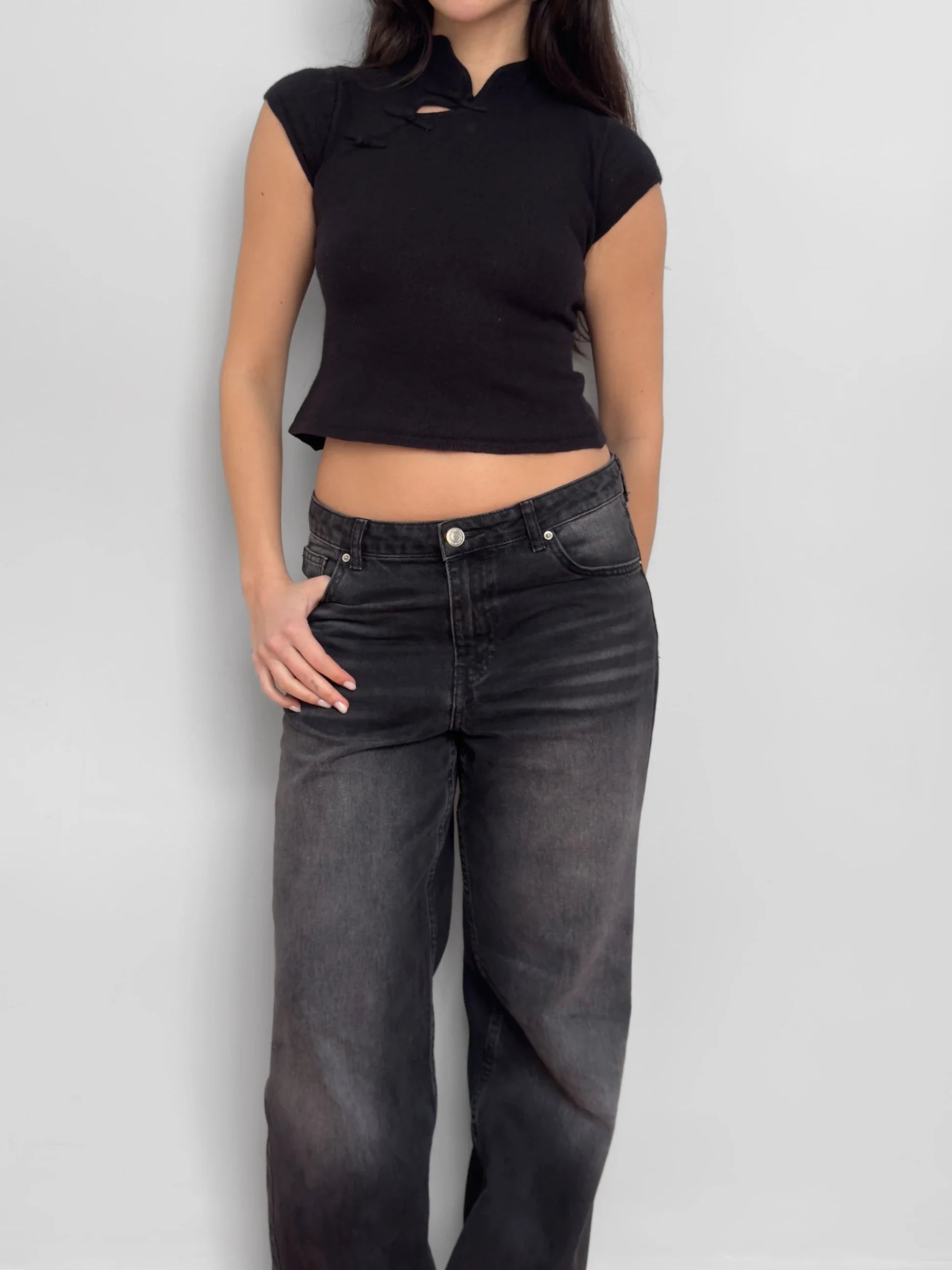 Short Sleeve Wool Sweater