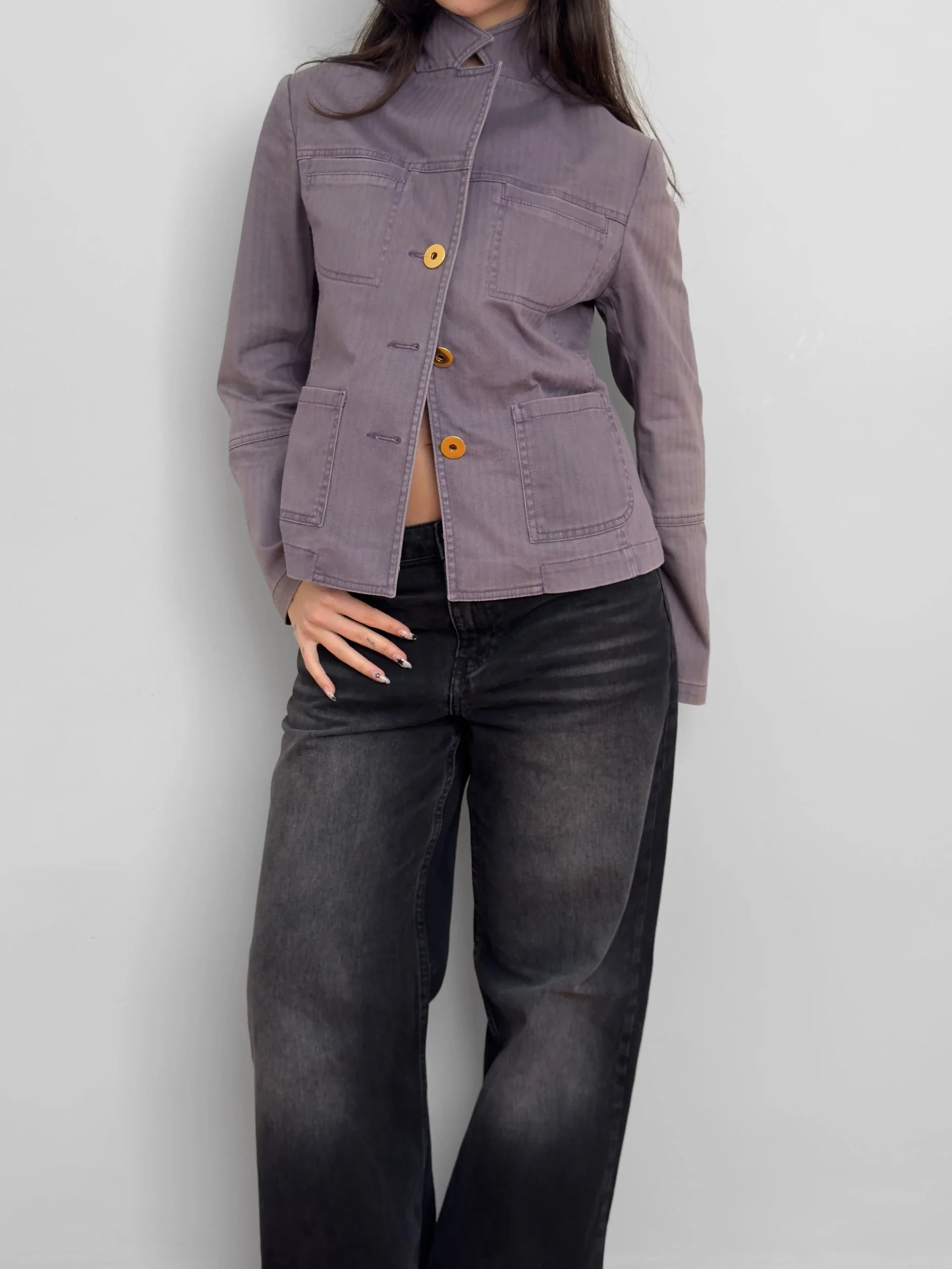 Lilac Denim Jacket