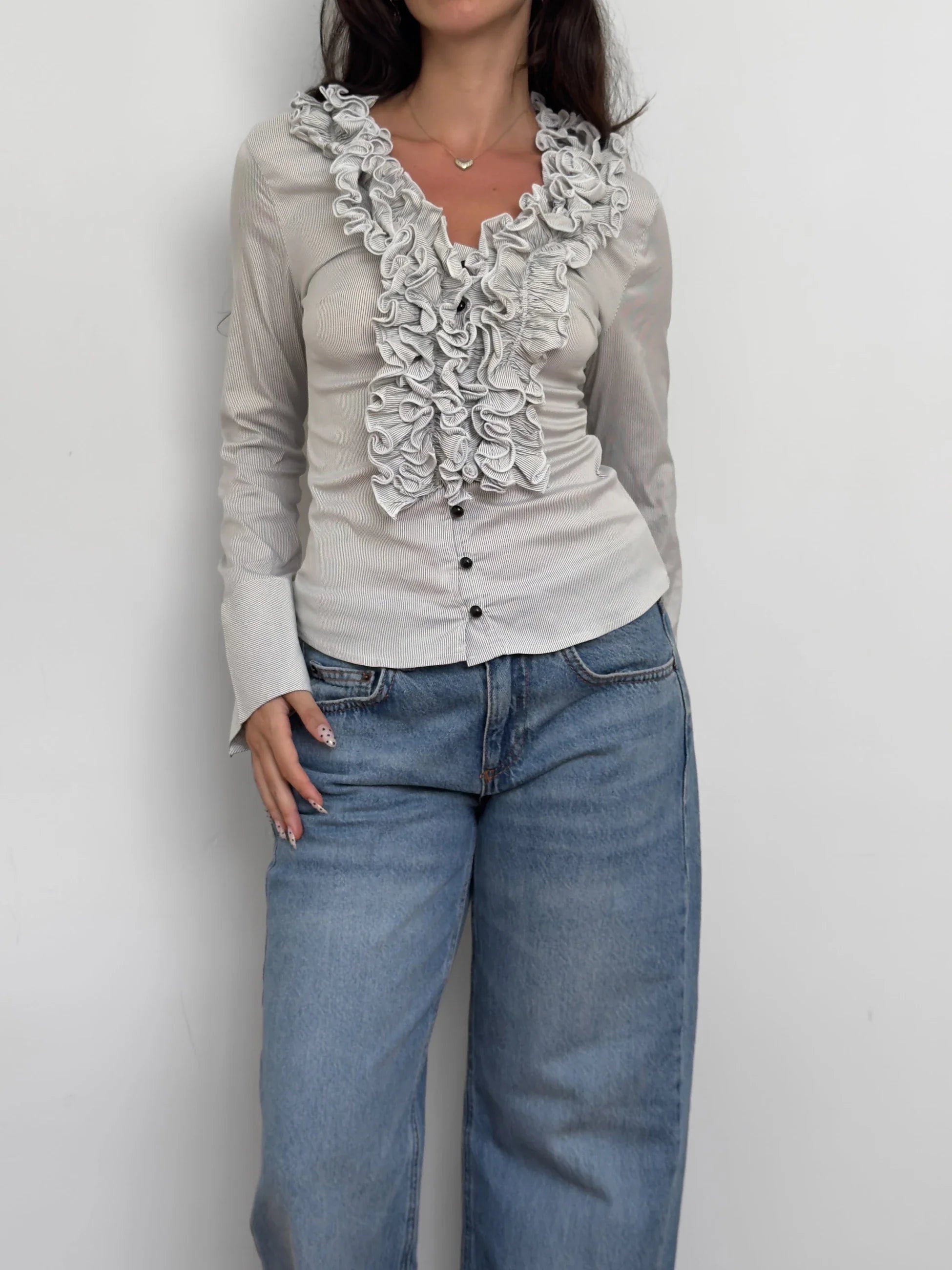 Collar-Detailed Shirt