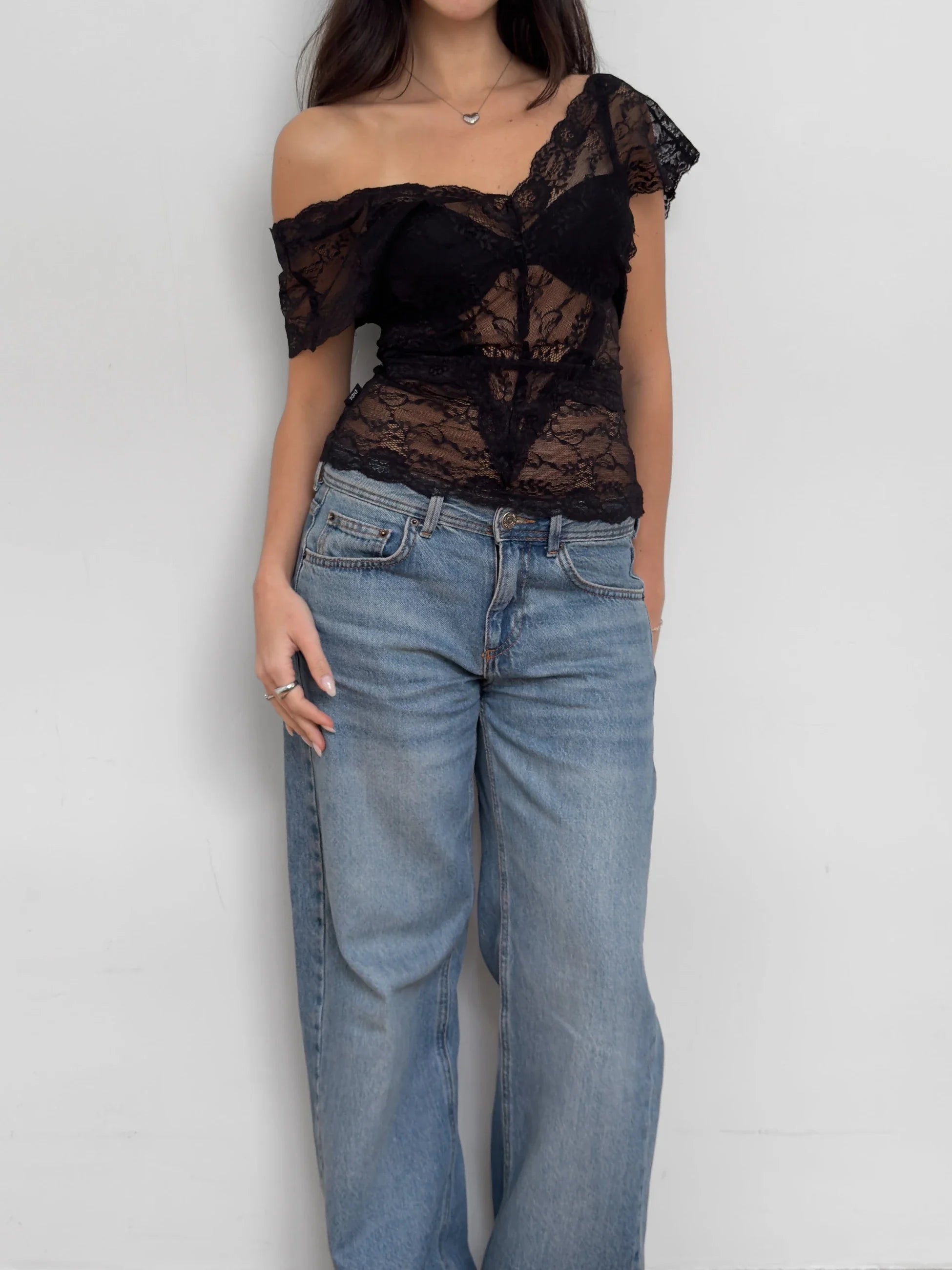 Black Lace Blouse