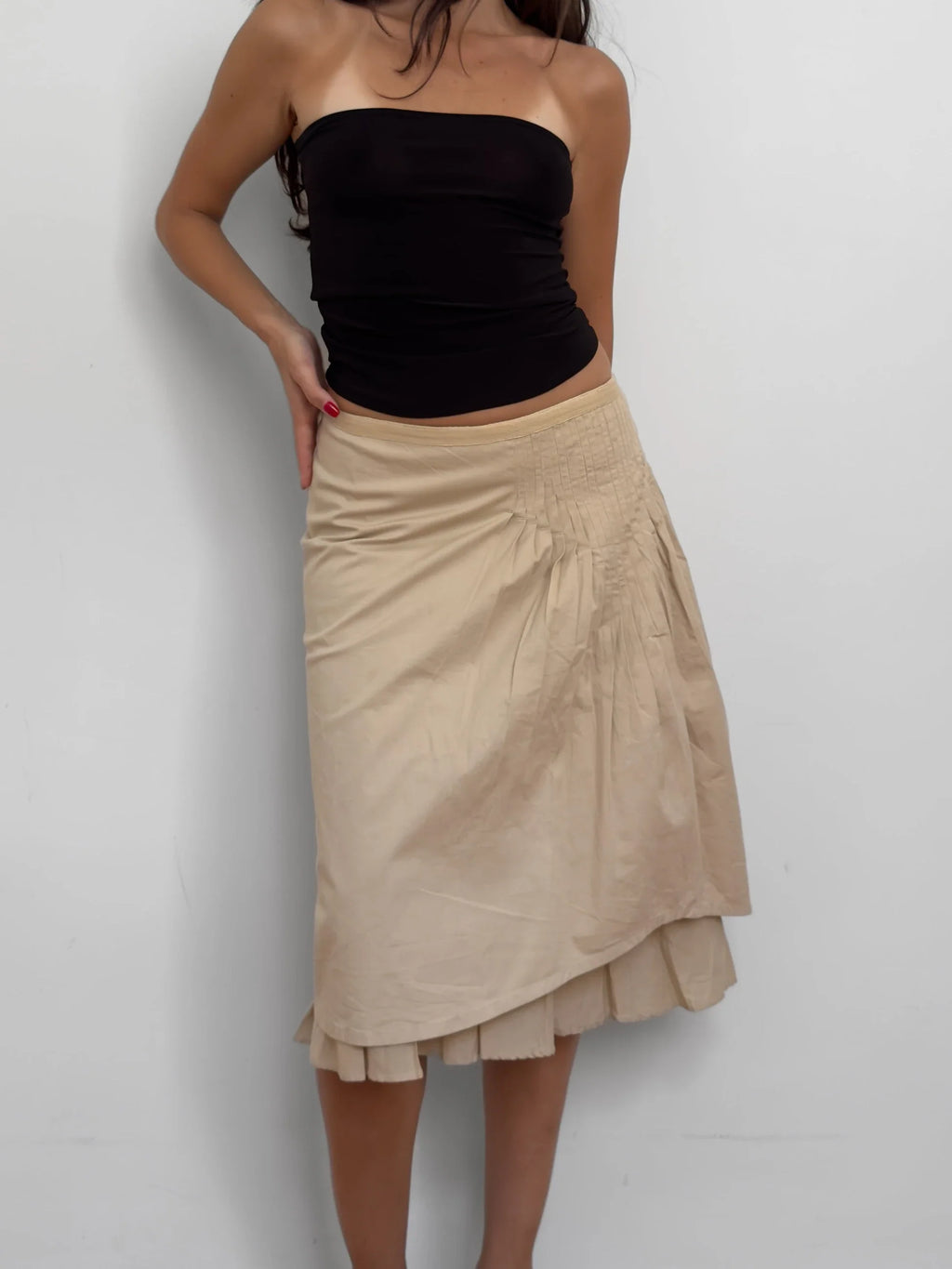 Vakko Draped Skirt