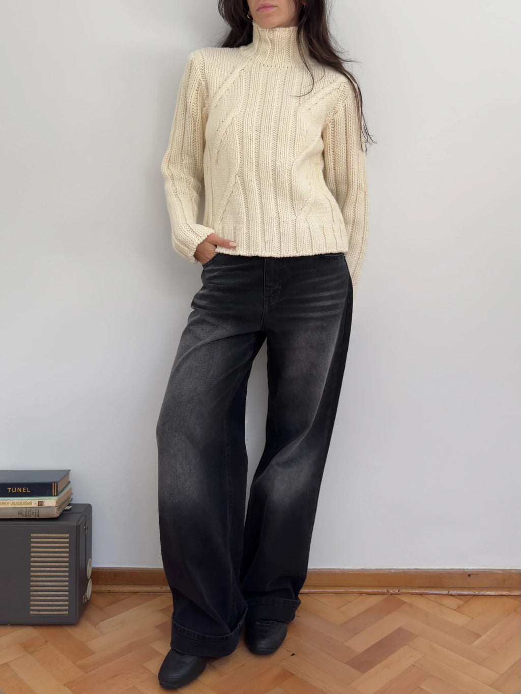 Turtleneck Collar Knit Sweater