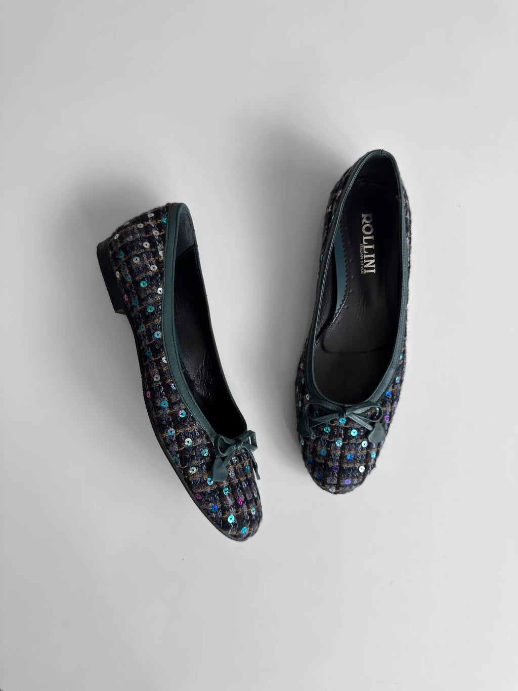Sequin Tweed Flats
