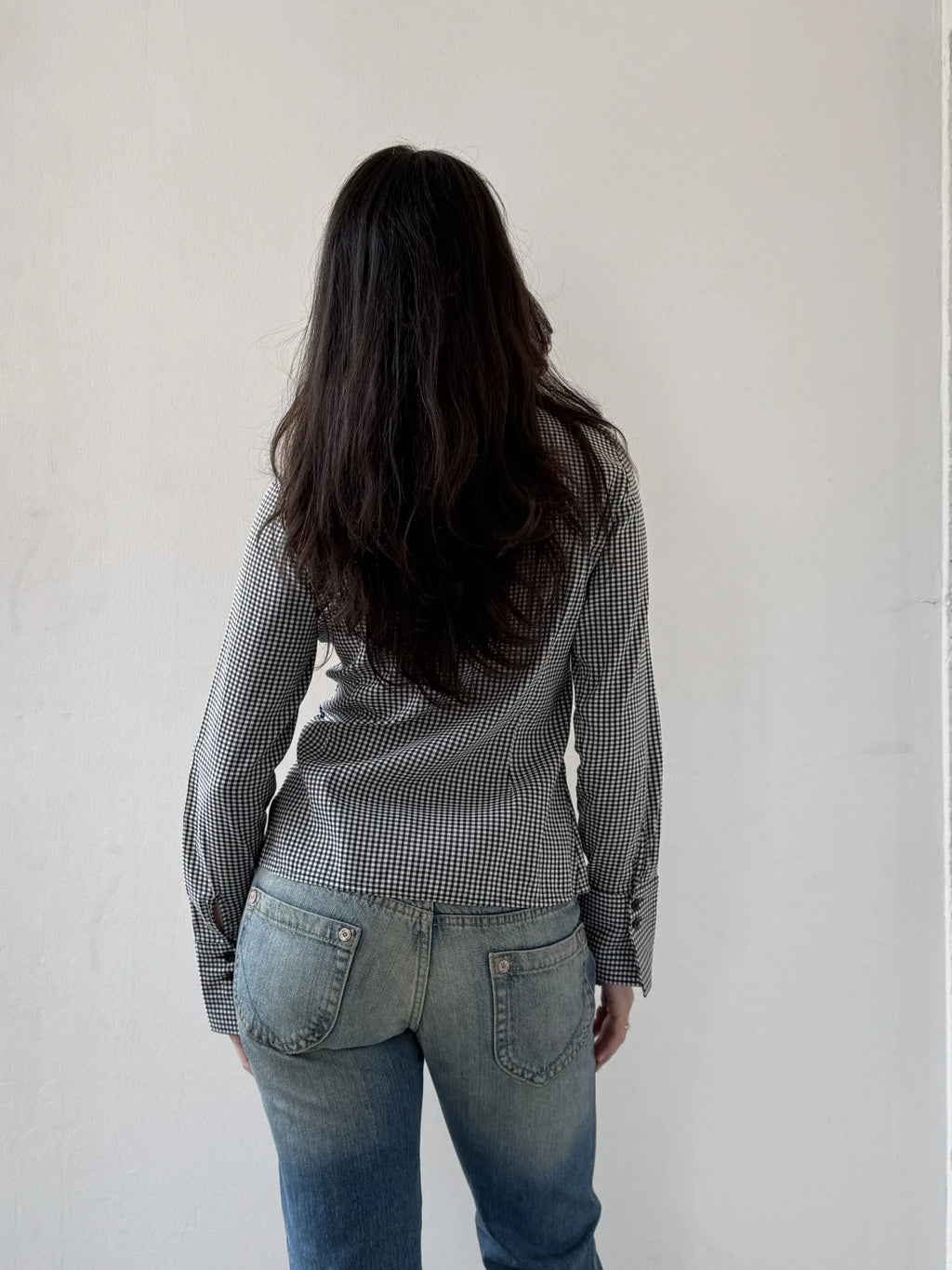 Collar-Detailed Checked Shirt