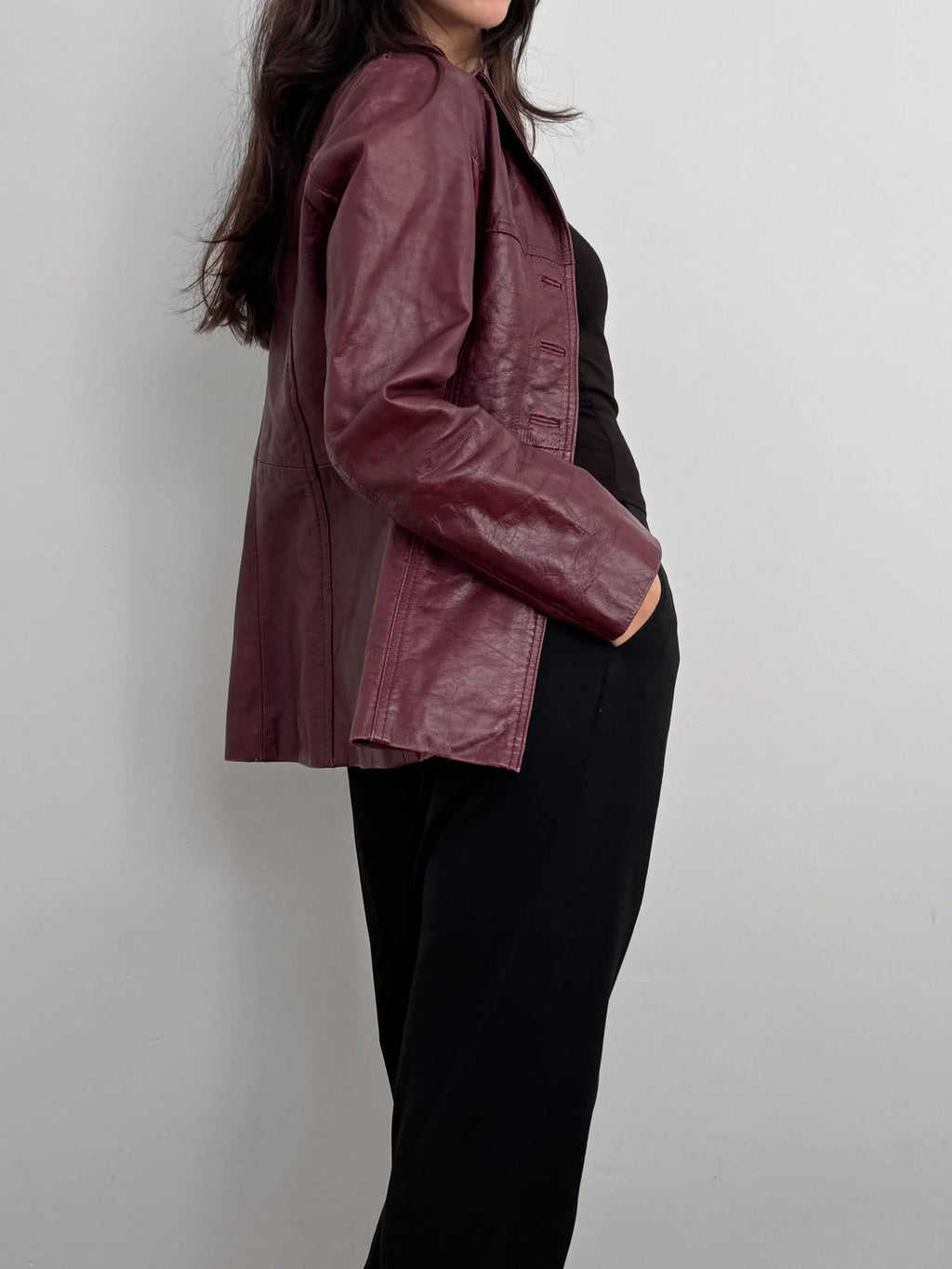 Burgundy Leather Jacket