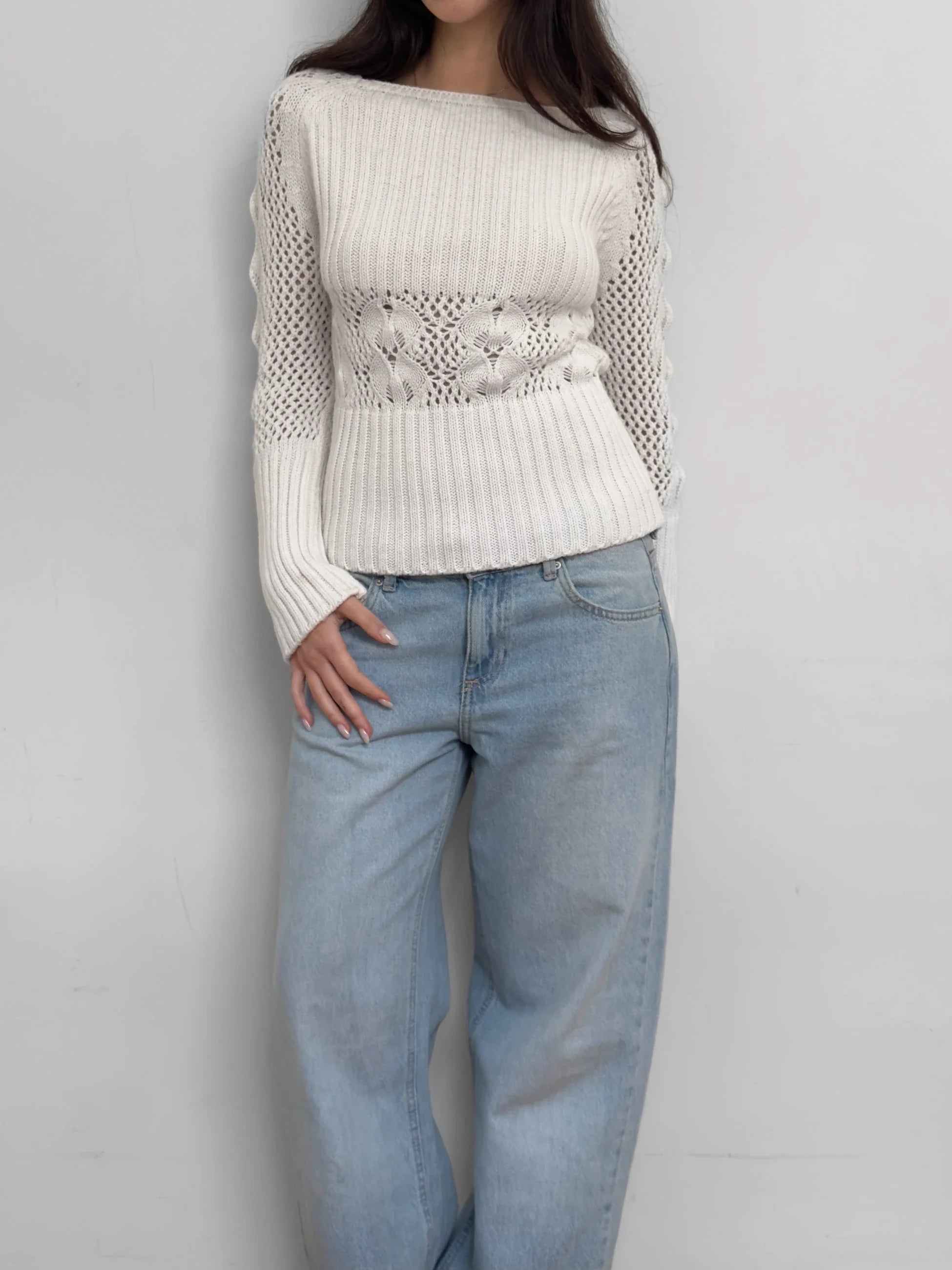 White Wool Sweater