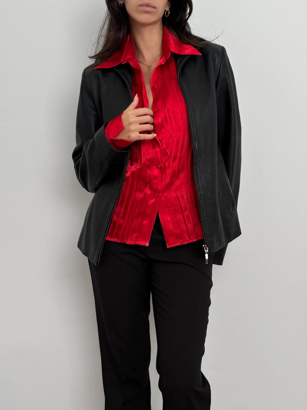 Red Satin Shirt