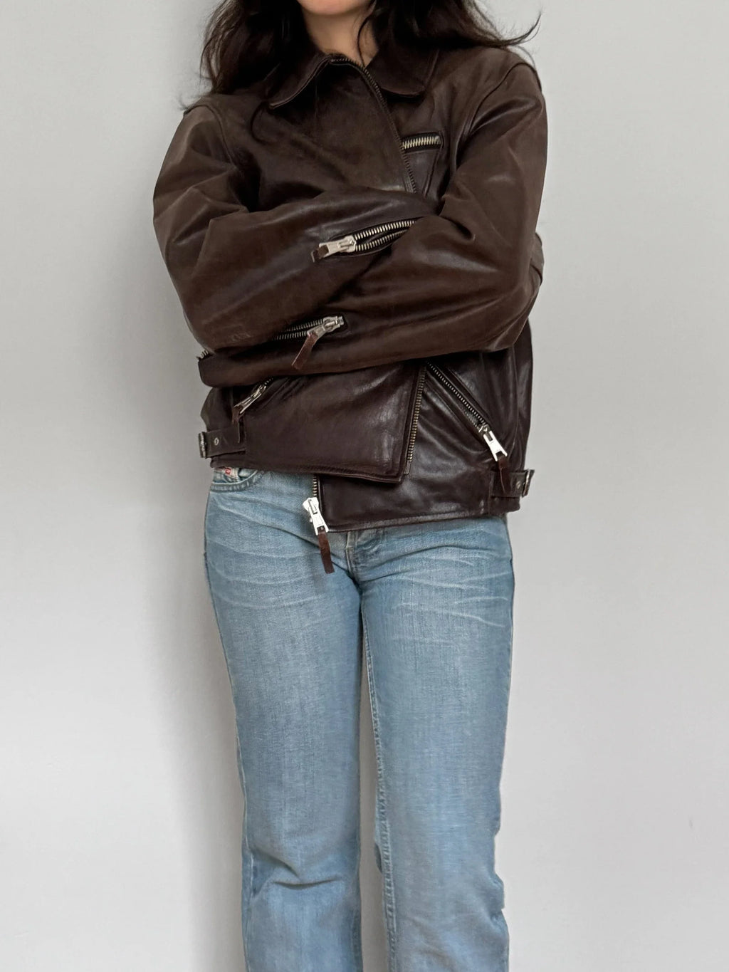 Brown Leather Coat