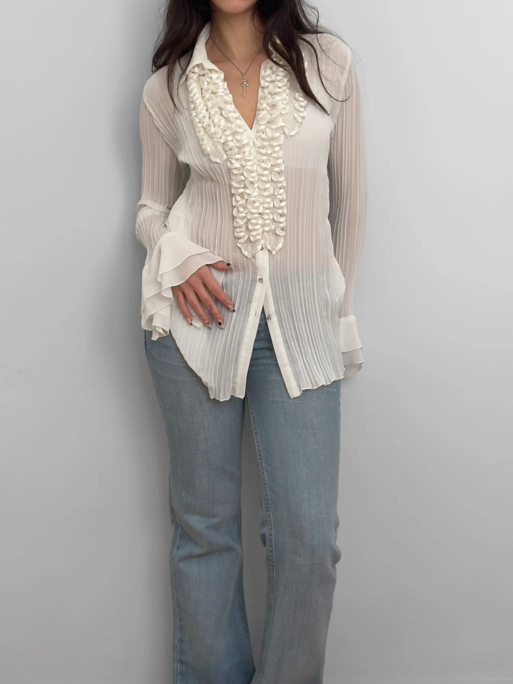 Ecru Chiffon Shirt