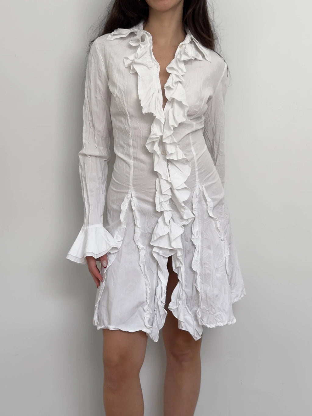 Esprit Ruffled Shirt Dress