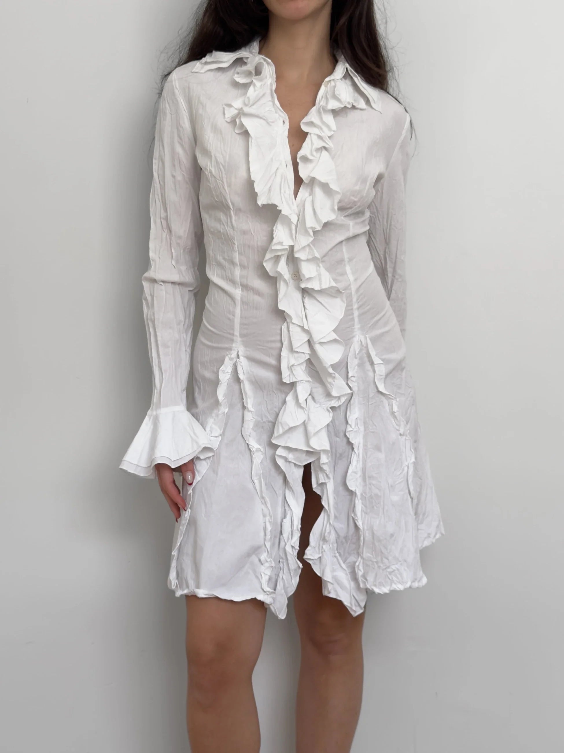 Esprit Ruffled Shirt Dress