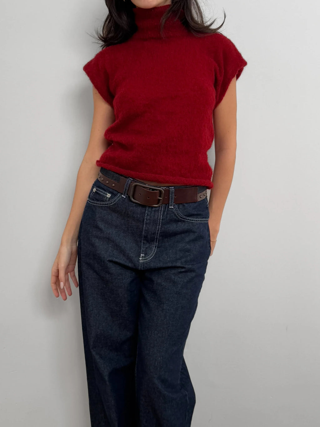 Hand-Knit Mohair Pullover