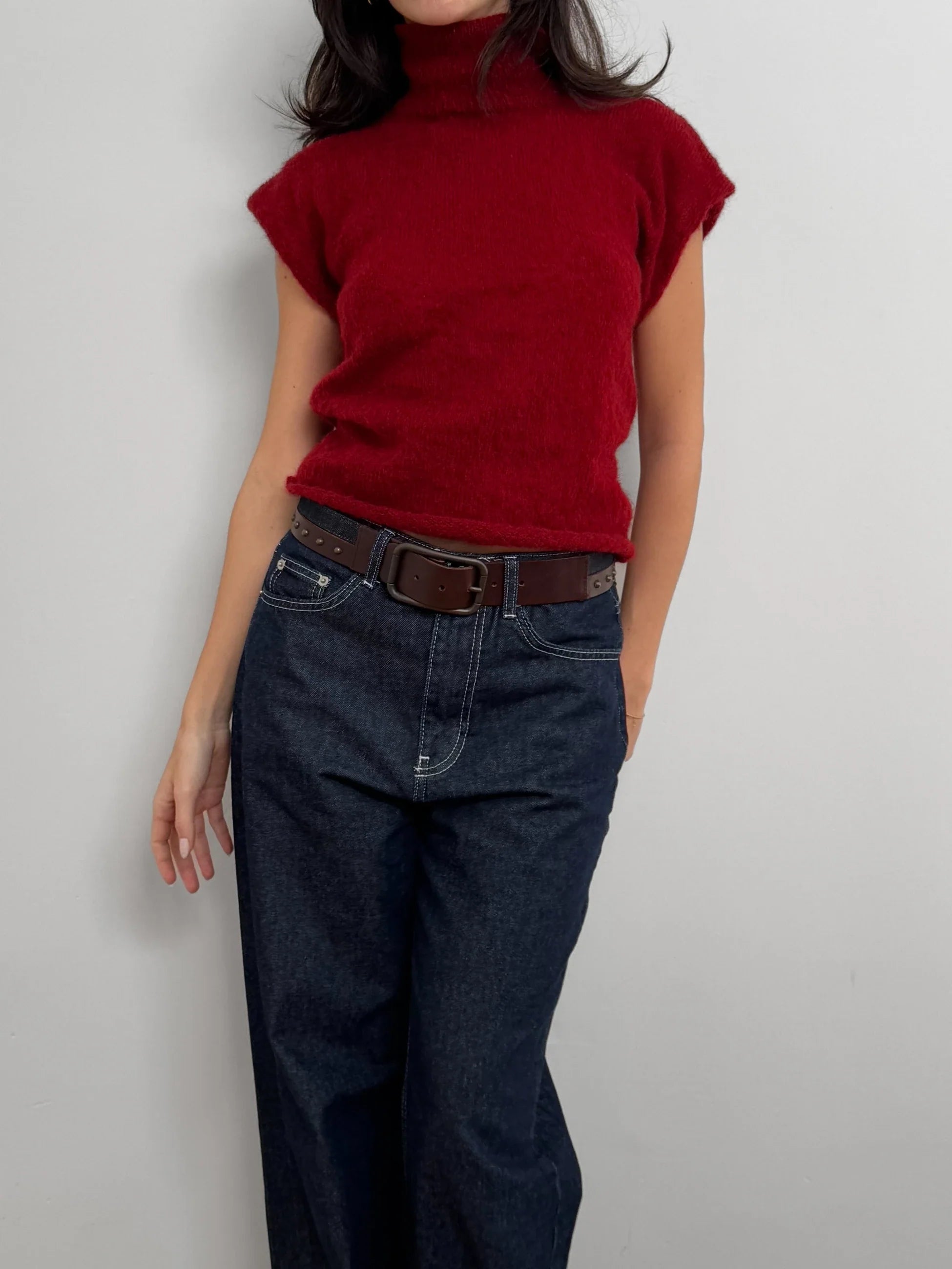 Hand-Knit Mohair Pullover