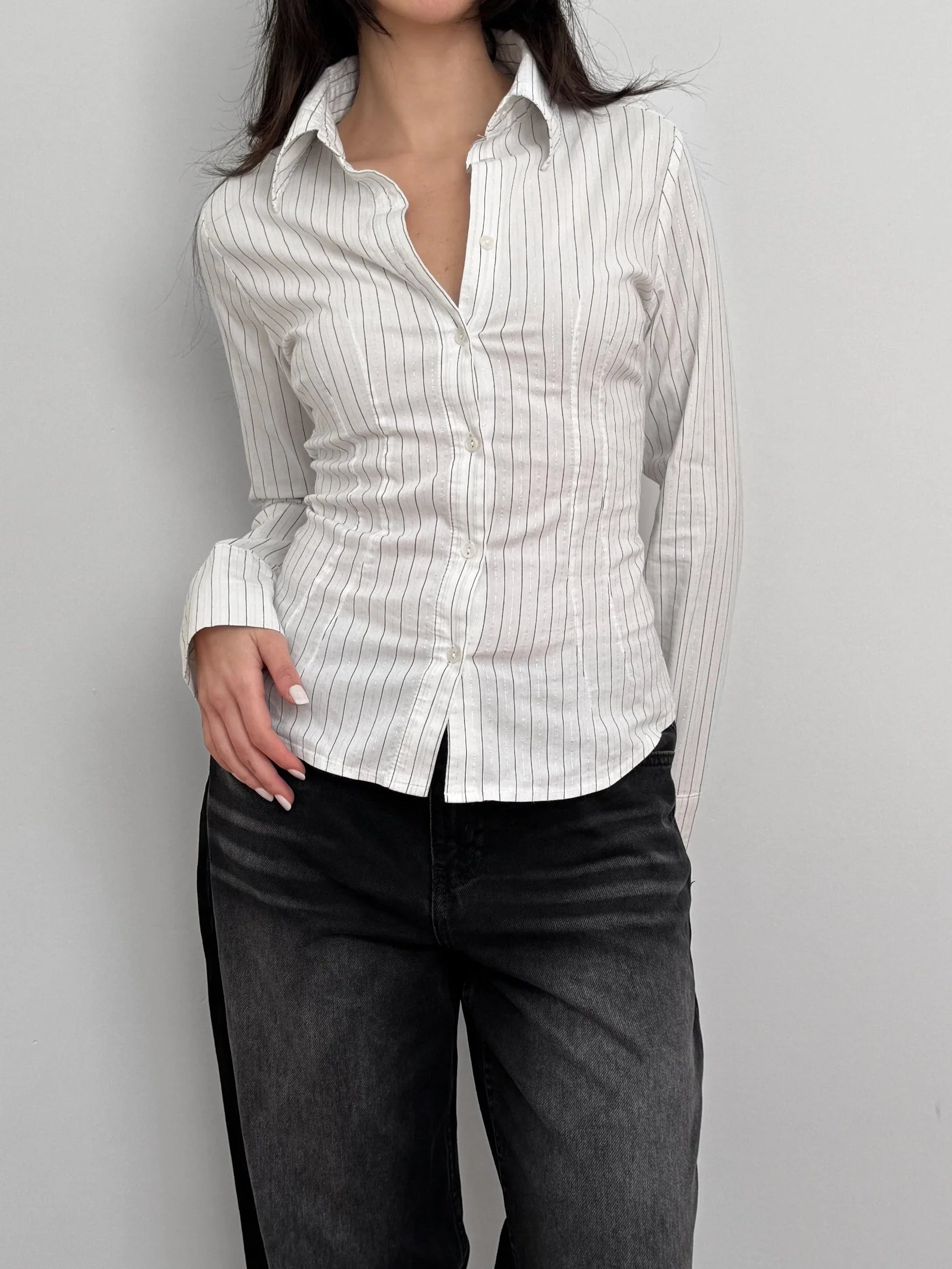 White Striped Shirt