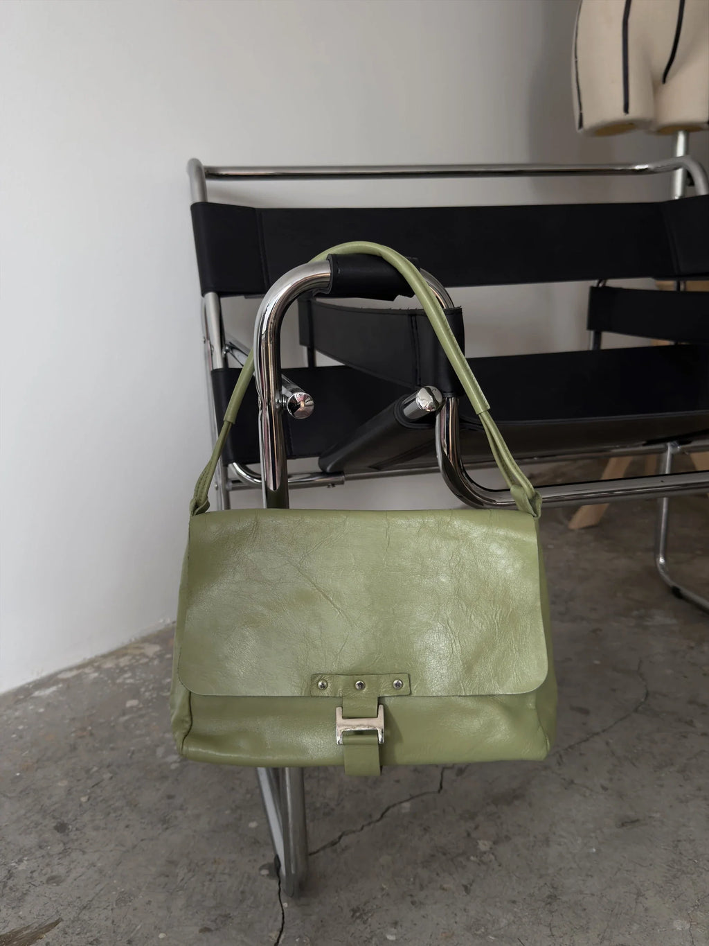 Olive Green Leather Bag