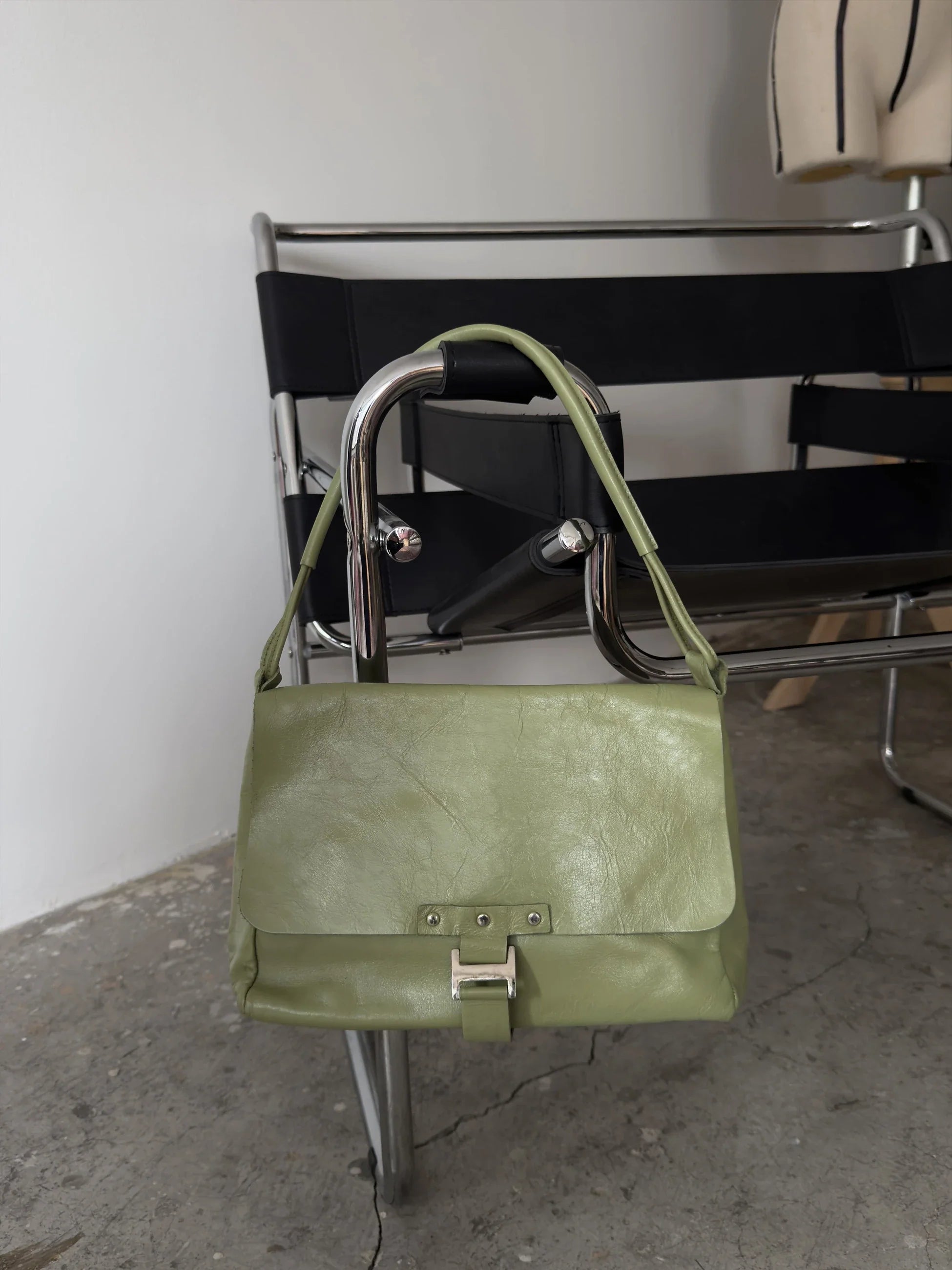 Olive Green Leather Bag