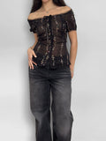 Embroidered Tulle Shirt