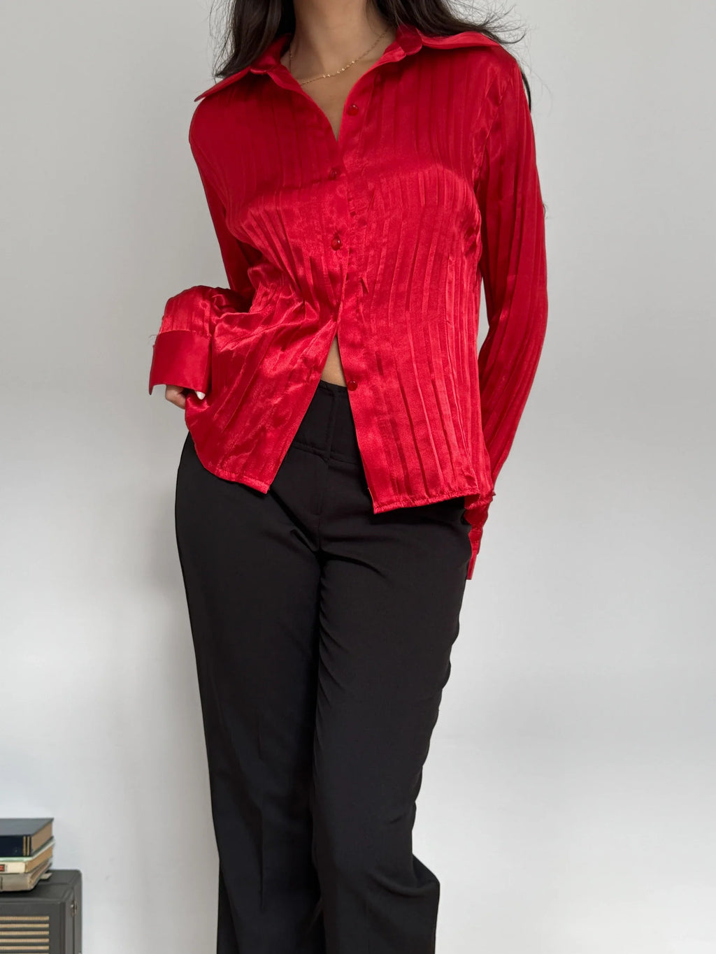 Red Satin Shirt