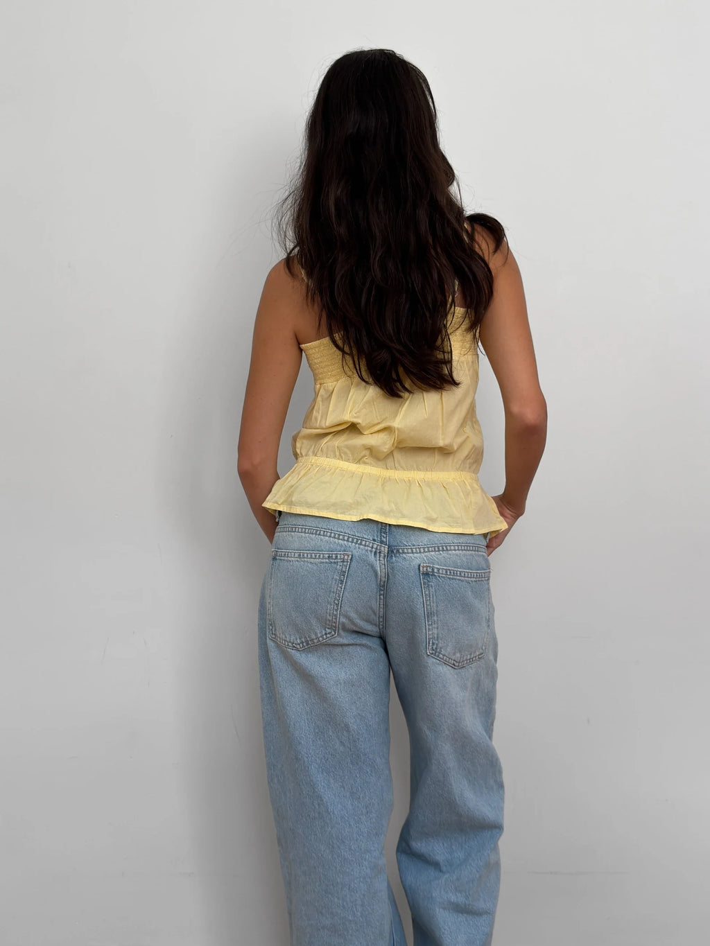 Yellow Eyelet Blouse
