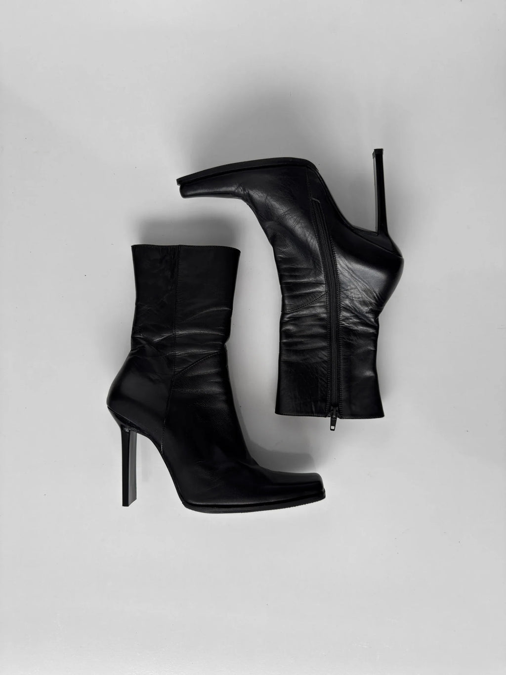 Black Leather Ankle Boot