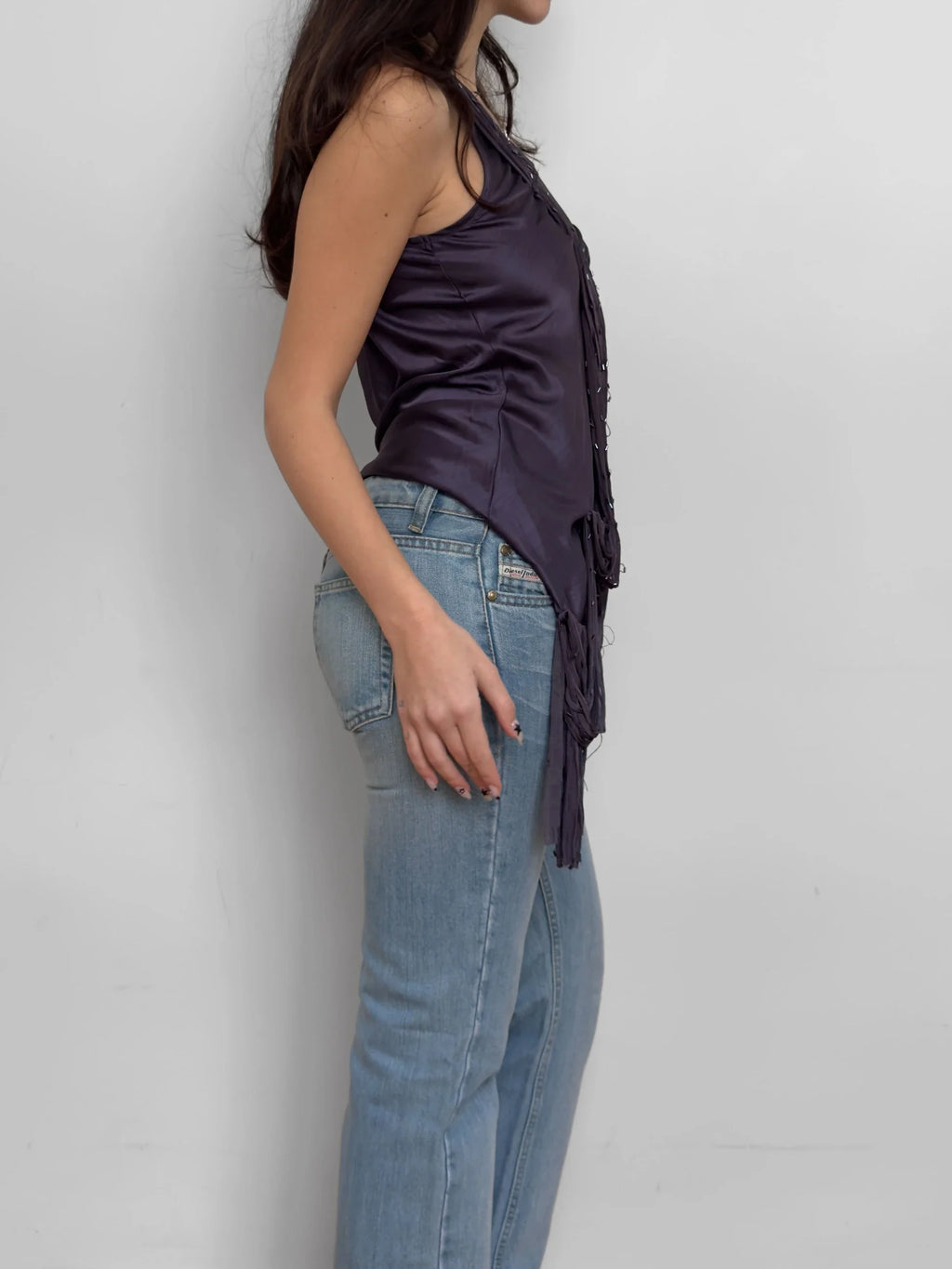 Beaded Satin Blouse